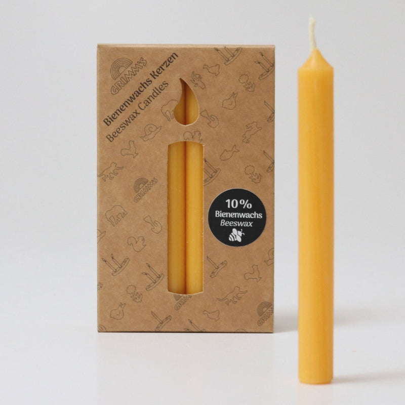 Grimm's - 12 Kaarsjes Amber, 10% Bijenwas
