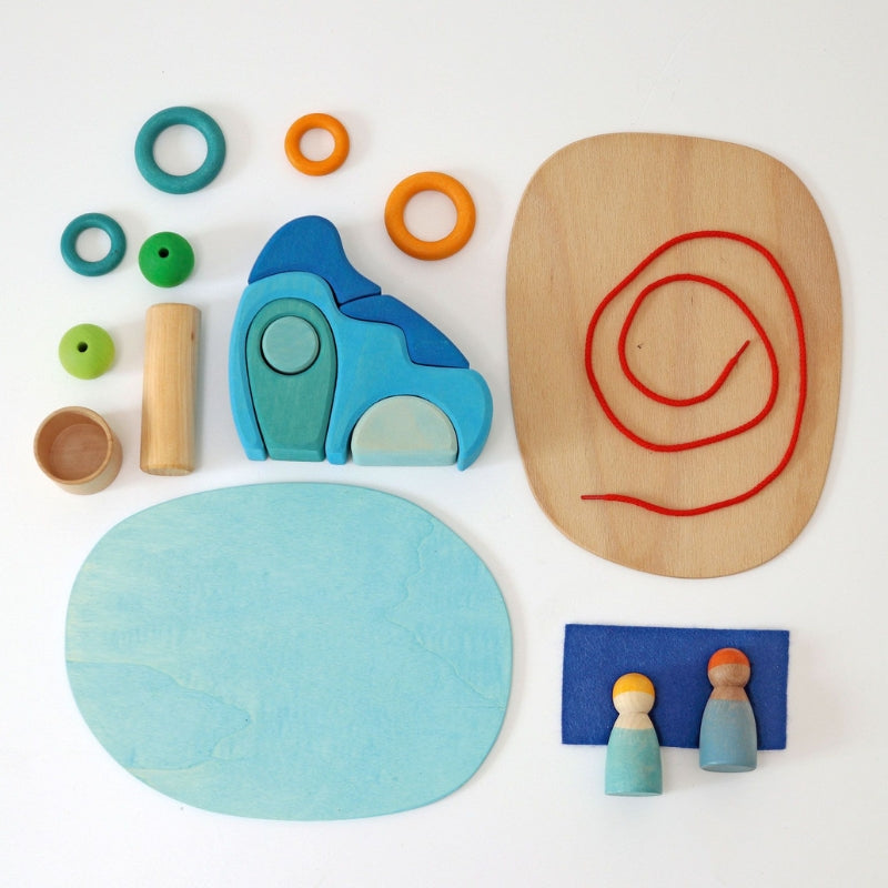 Grimm's-small world play-aan de waterkant-(20-delig)