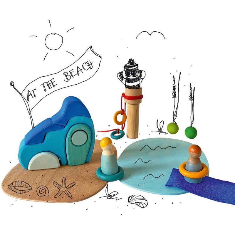 Grimm's-small world play-aan de waterkant-(20-delig)