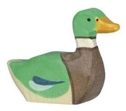 Holztiger - Houten Dieren - Eend mannetje 6,5 cm