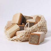 Grimm's - Houten blokken met schors in net - (15 stuks) - Grimm's