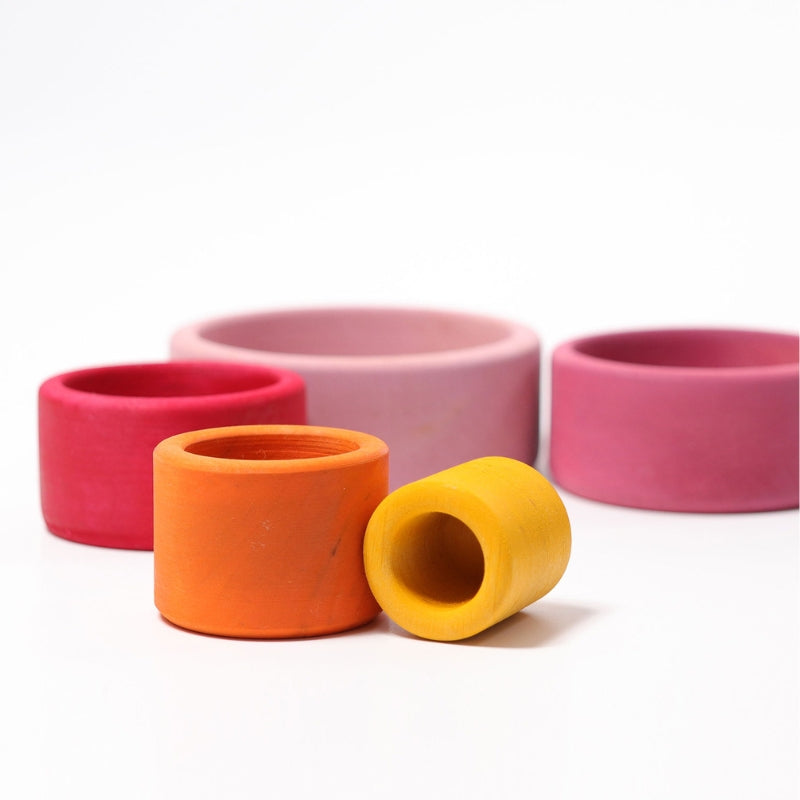 Grimm's - Houten Stapel Bakjes Lollipop 5 stuks