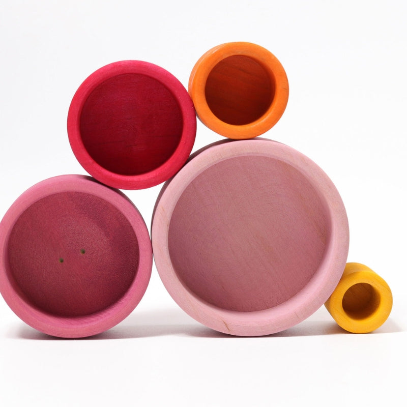 Grimm's - Houten Stapel Bakjes Lollipop 5 stuks