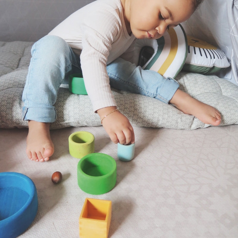 Grimm's - Houten Stapel Bakjes Lollipop 5 stuks