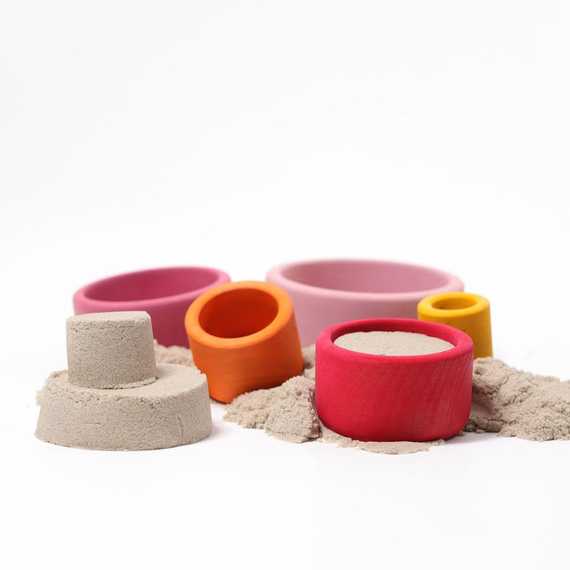 Grimm's - Houten Stapel Bakjes Lollipop 5 stuks