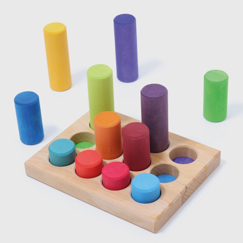 Grimm's Houten Roller Regenboog Sorteerspel