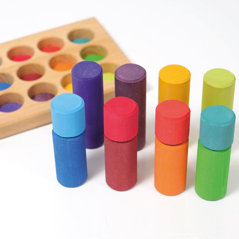 Grimm's Houten Roller Regenboog Sorteerspel