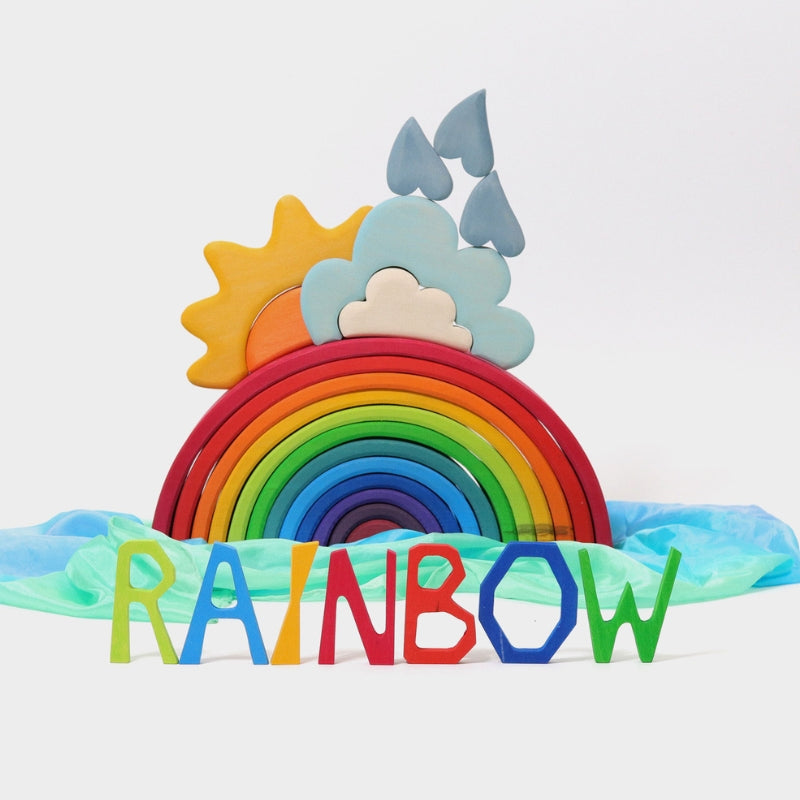 Grimm's - Houten Blokkenset 'Het Weer' (13 stuks)