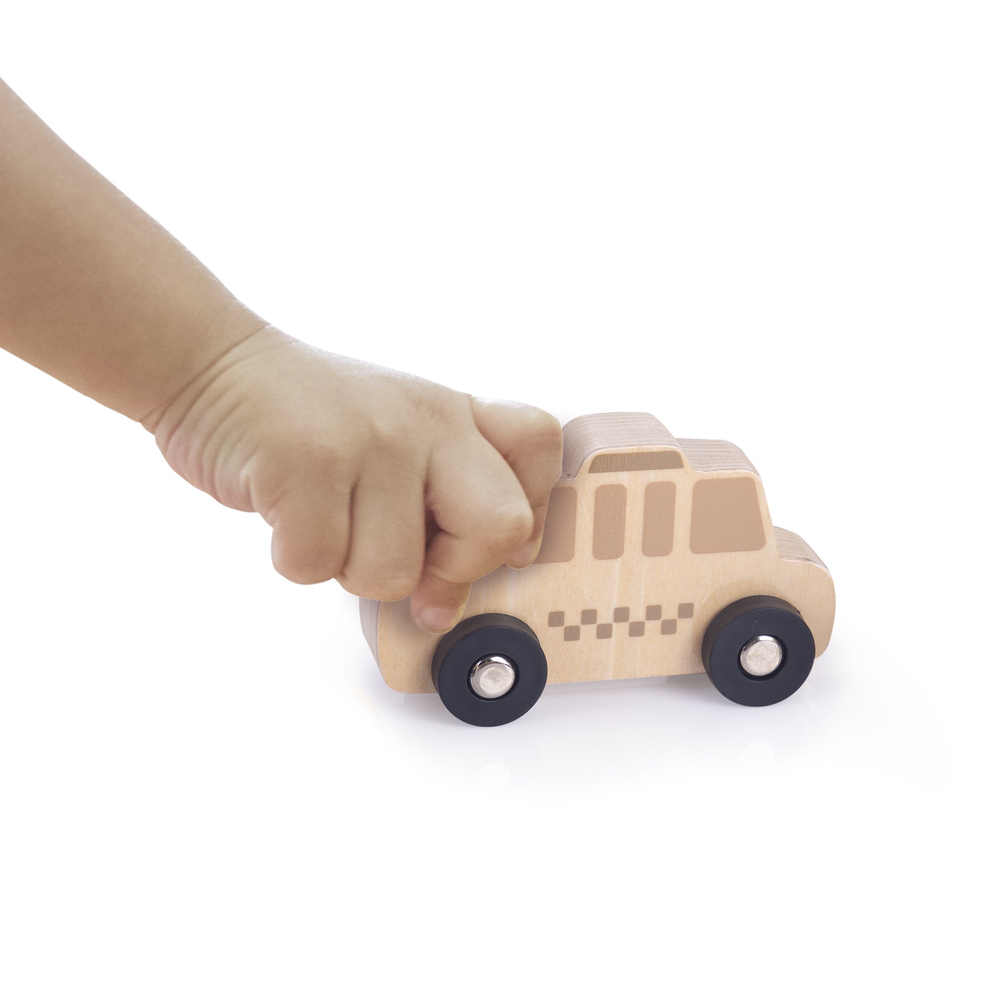 Guidecraft - 10 houten voertuigen (trucks)