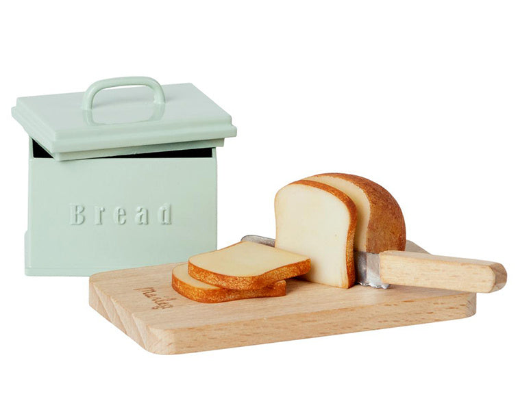 Maileg - Broodset - Broodbox, broodplank, brood en broodmes