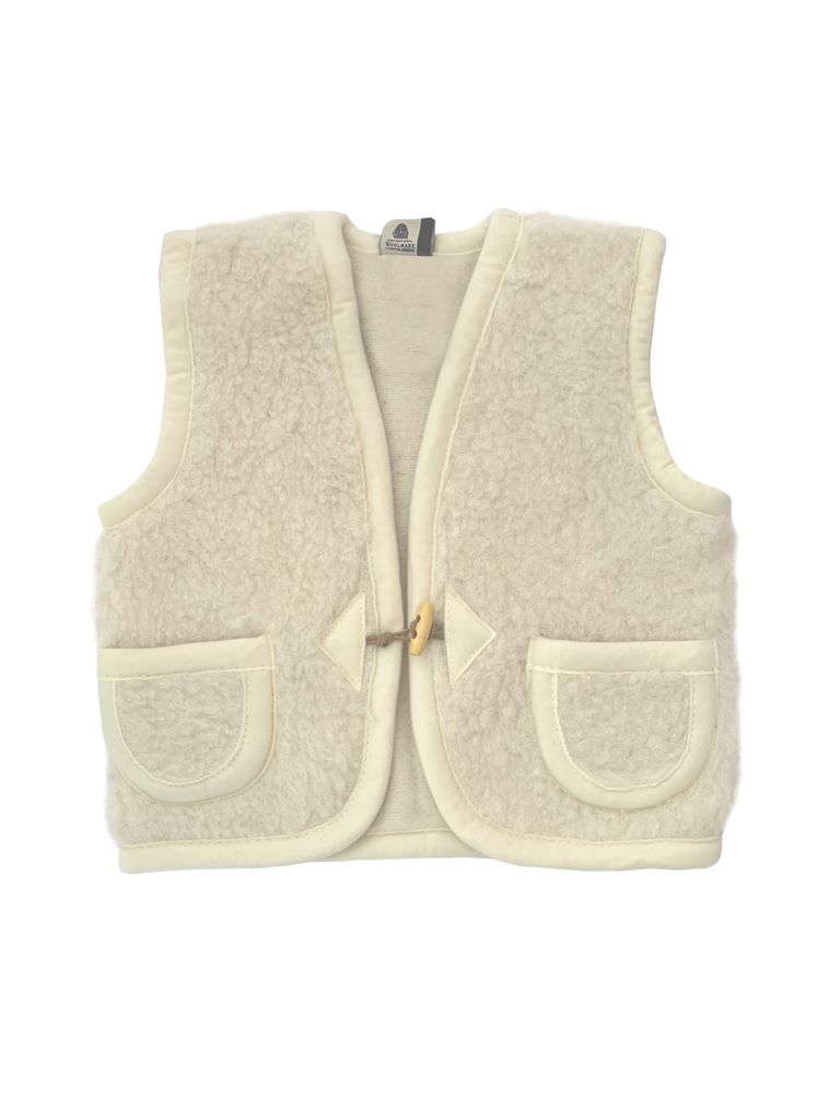 Alwero Jr - Vest of bodywarmer Alpen Naturel-Wit - 100% wol