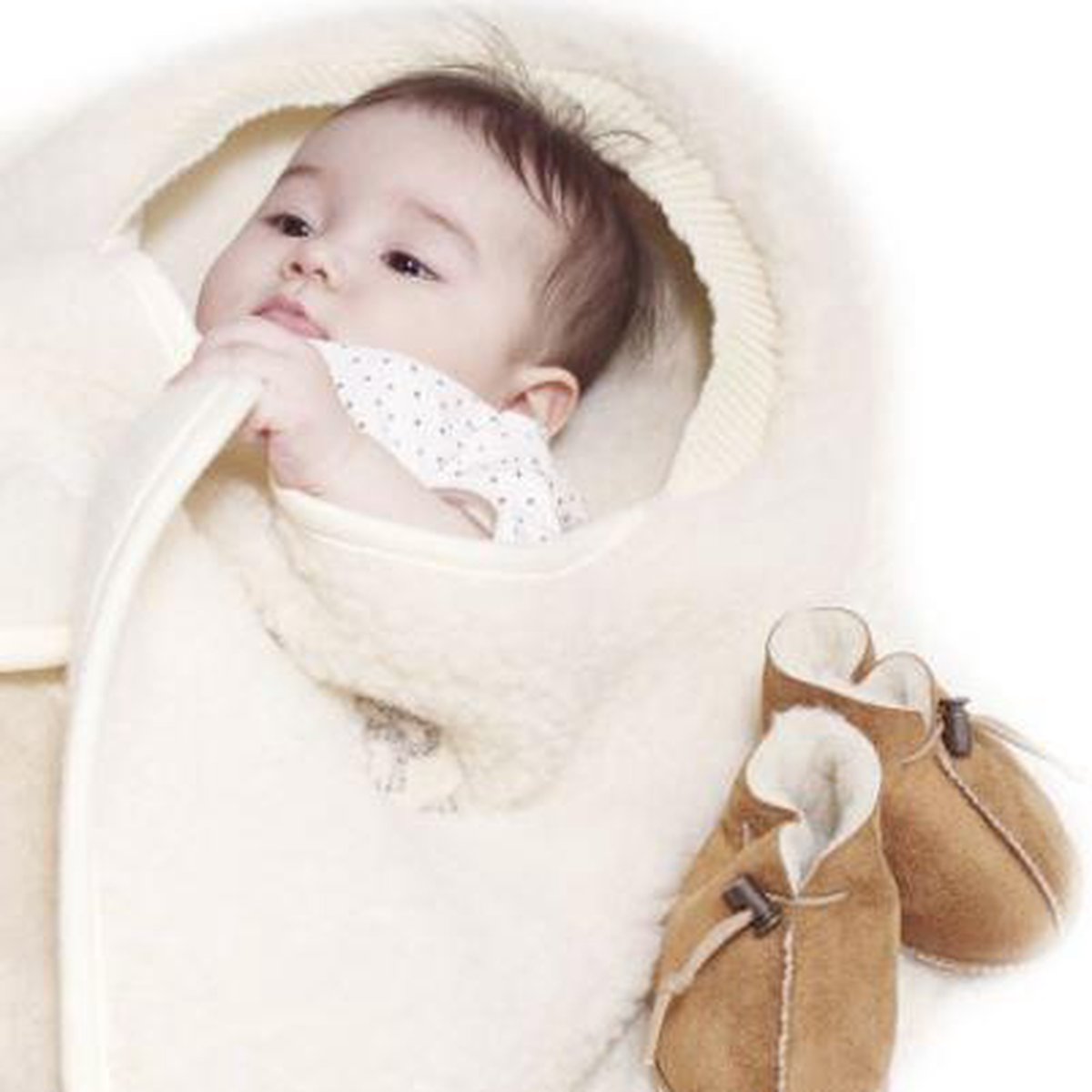Alwero - Wikkeldeken Wingy Duo Beige - 100% wol