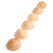 Grapat - 6 houten halve ballen naturel - Grapat