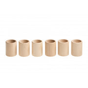 Grapat - Houten Bakjes- Bekers - Naturel (6 stuks) - Grapat