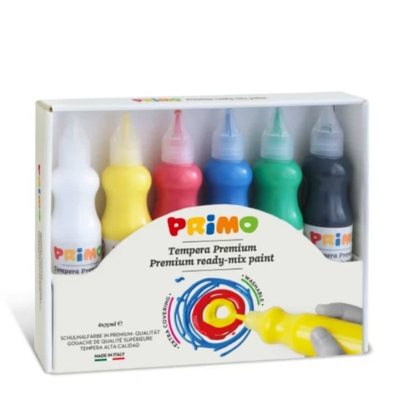 Plakkaatverfset met spuitflacon 6 kleuren (6 x 75 ml) - Primo