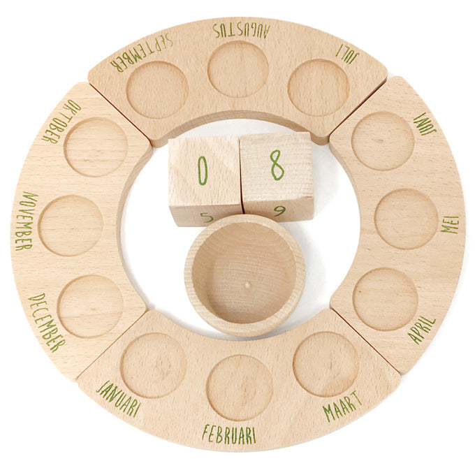 Grapat - Houten Jaarkalender 7-delig - Grapat