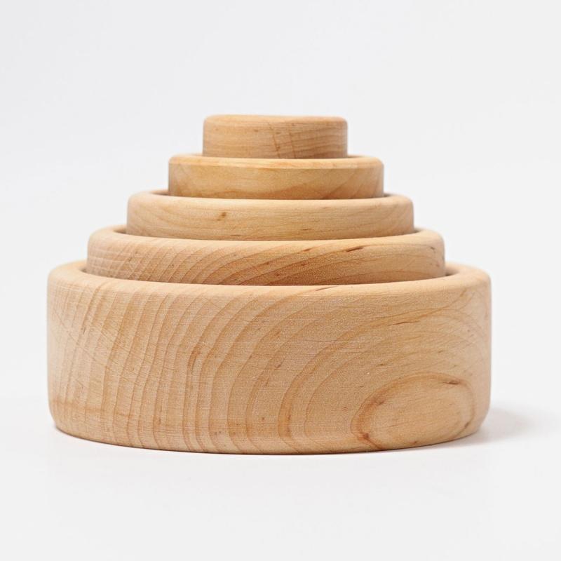 Grimm's - Houten Stapel Bakjes 5 stuks
