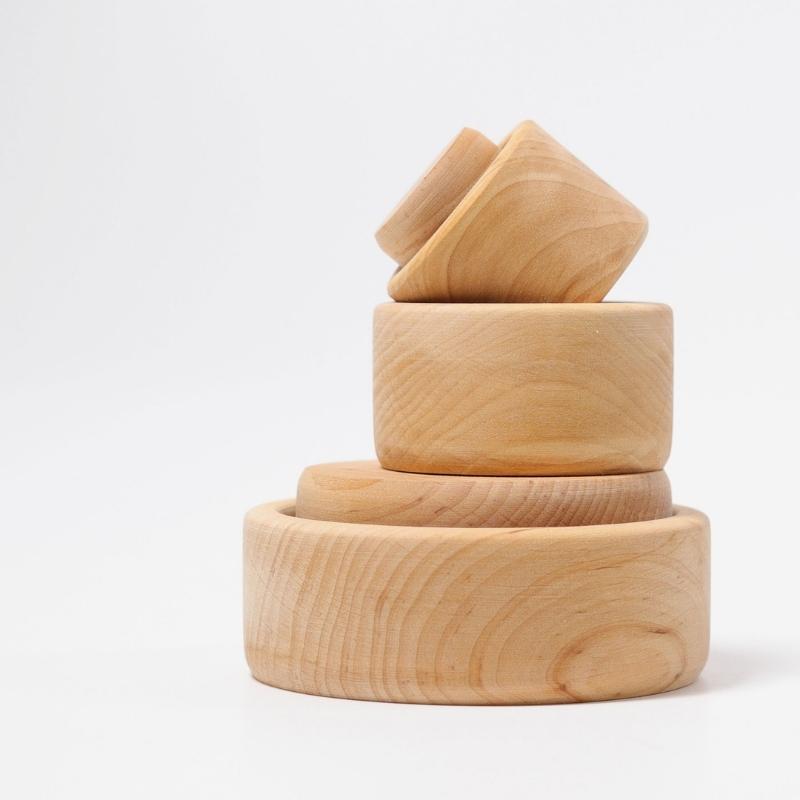 Grimm's - Houten Stapel Bakjes 5 stuks