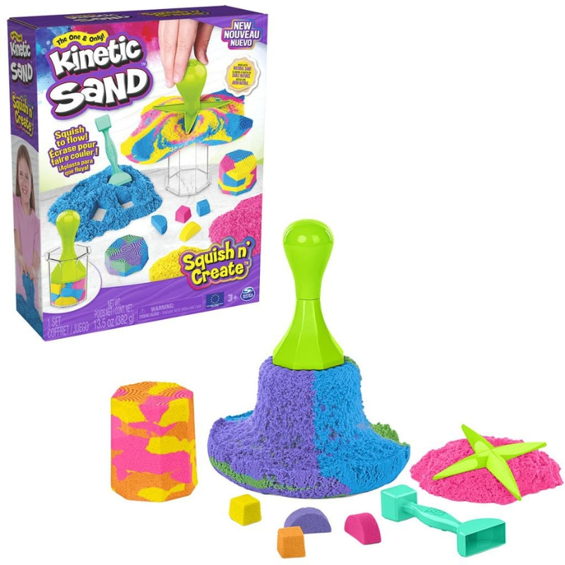 Kinetisch Zand 'Verpletter en creëer' - 3 kleuren - Relevant Play