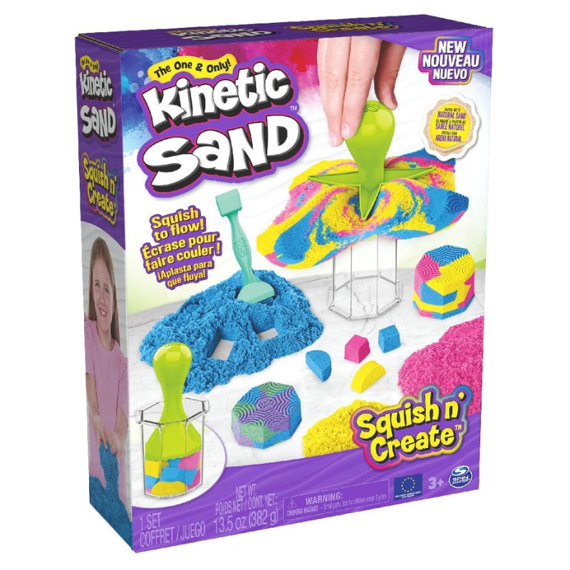 Kinetisch Zand 'Verpletter en creëer' - 3 kleuren - Relevant Play