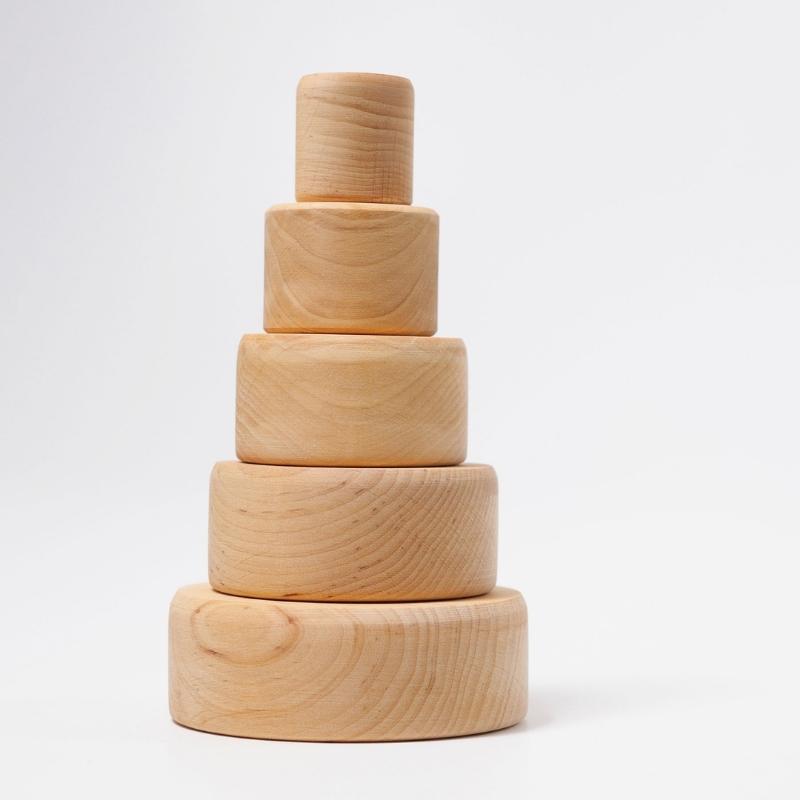 Grimm's - Houten Stapel Bakjes 5 stuks