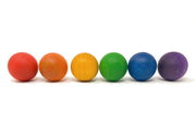 Grapat - 6 houten ballen regenboog - Grapat