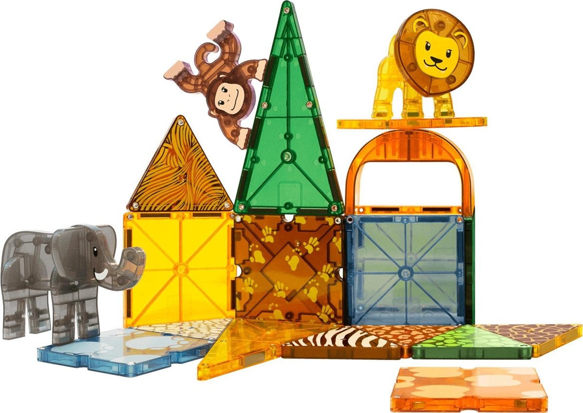 Magna Tiles - Safari Animals Dieren - Magnetisch Speelgoed 25st