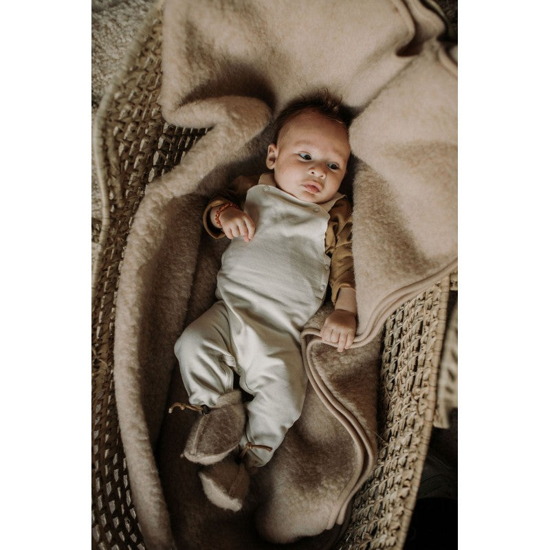 Alwero deken Thumbled Beige 75x100cm - 100% wol