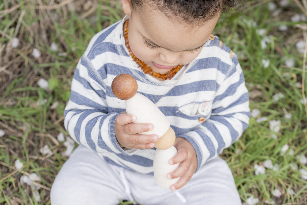 Grapat - 2 houten Adult nins® donker - Grapat