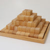 Grimm's - Houten Blokken Piramide natuurkleur (100 stuks) groot