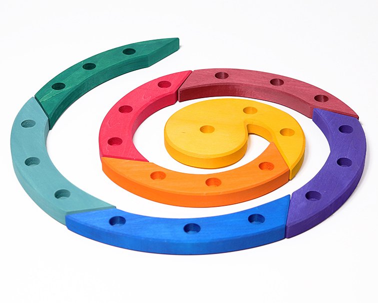 Grimm's - Regenboog Verjaardagsspiraal Adventspiraal 24 gaten 40cm