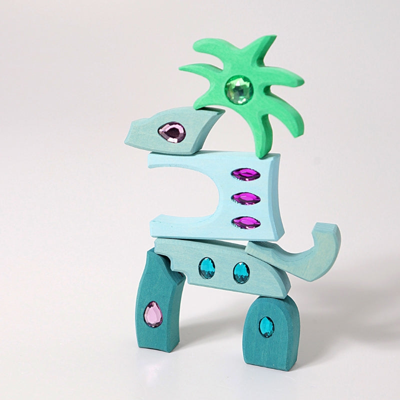 Grimm's - Houten Blokkenset (52 stuks) Glinsterende mandala Oriënt