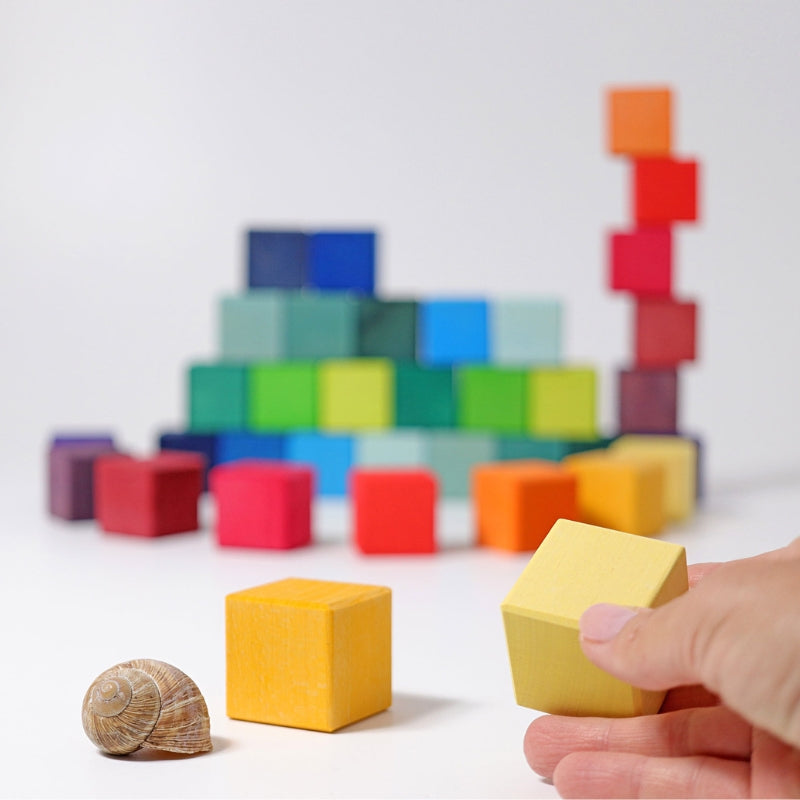 Grimm's - Houten blokken Regenboog Mozaïek (36 stuks)