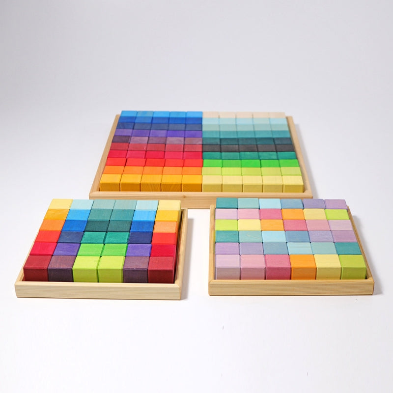 Grimm's - Houten blokkenset Pastel Mozaïek (36 stuks)