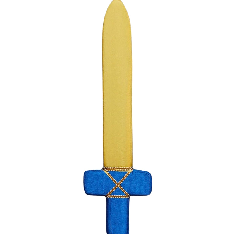 Zacht speelzwaard blauw handvat - Sarah's Silks