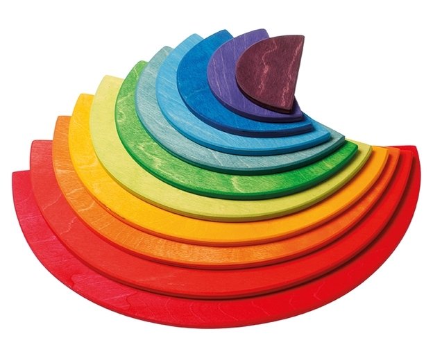 Grimm's - Houten Halve Cirkels Regenboog 38 cm