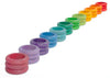 36 houten ringen in 12 kleuren regenboog - Grapat