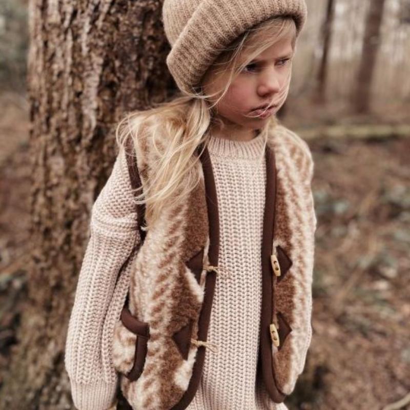 Alwero Jr - Limited Bodywarmer Alpen Aran - 100% wol