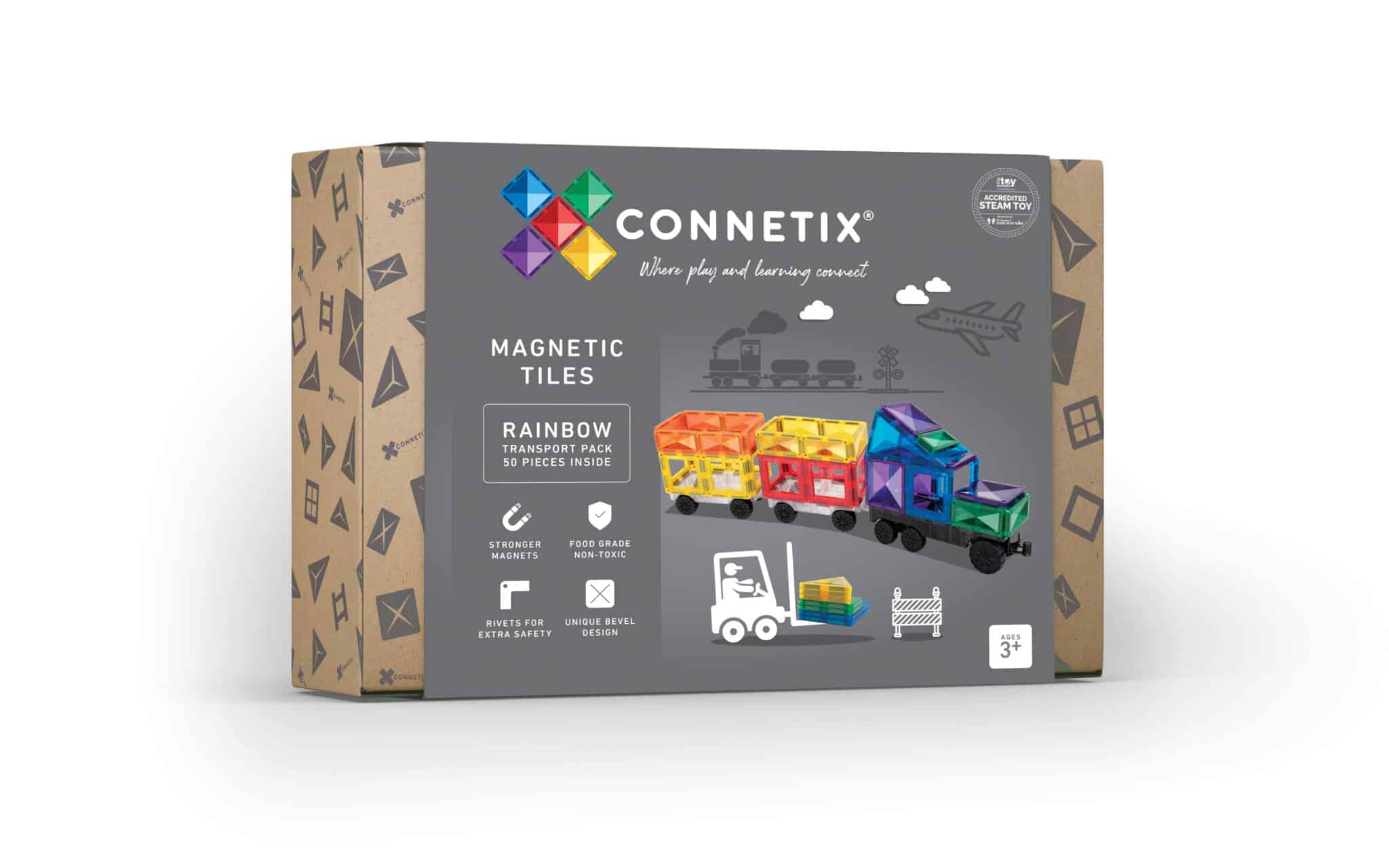 Connetix - Rainbow Transport 50 stuks - magnetisch constructiespeelgoed