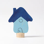 Grimm's - Houten Steker Blauw Huis