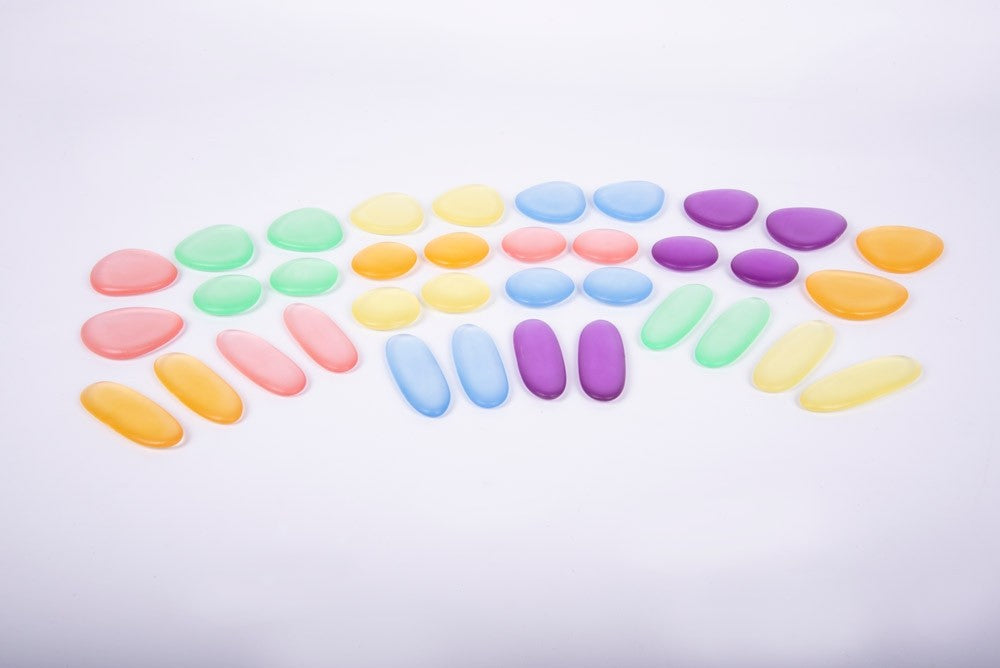 EDX - Regenboog kiezels (Rainbow Pebbles) doorzichtig (36 stuks)