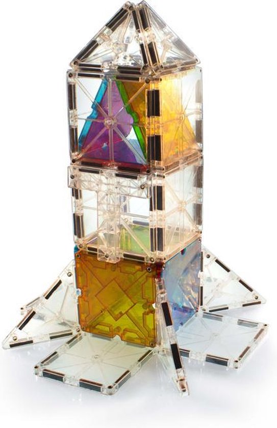 Magna Tiles - 40 stuks Freestyle Clear Colors - Constructiespeelgoed