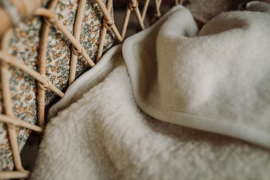 Alwero deken Thumbled Naturel 100x140cm - 100% wol