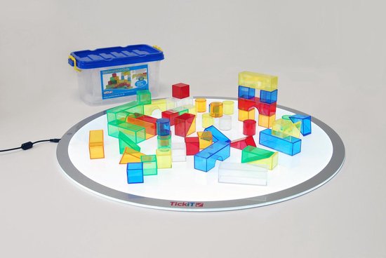 TickiT - Doorzichtig gekleurde blokken (50 stuks)