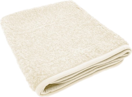 Alwero deken Thumbled Naturel 75x100cm - 100% wol