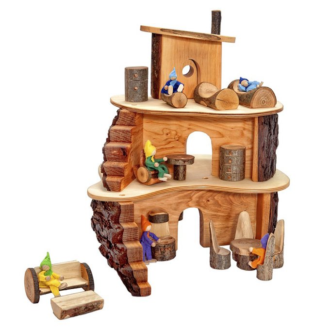 Vilten elfjes voor in poppenhuis-boomhuis 6 stuks - Magic Wood