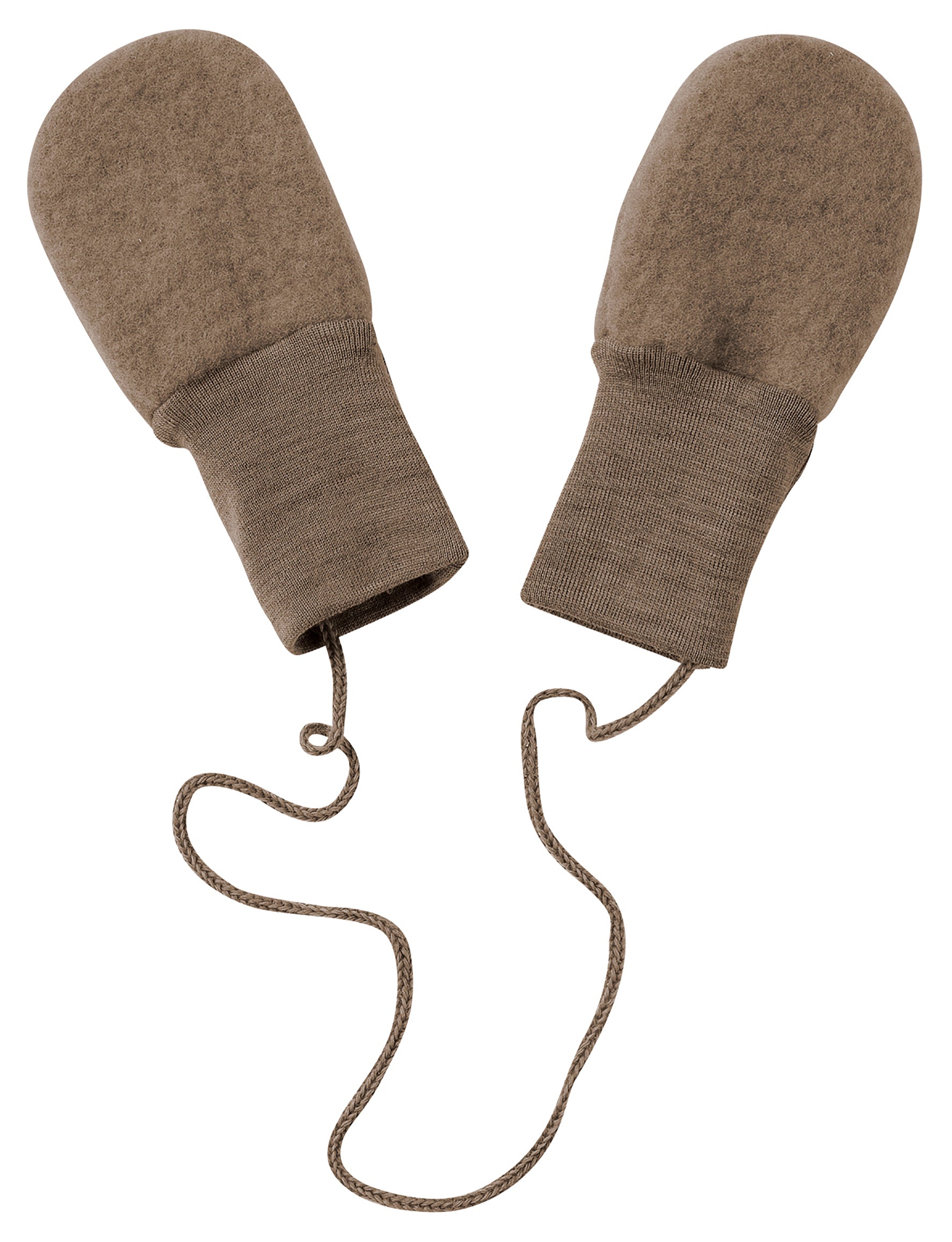 Engel Natur - wantjes 100% wol fleece - Walnoot