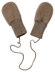 Engel Natur - wantjes 100% wol fleece - Walnoot