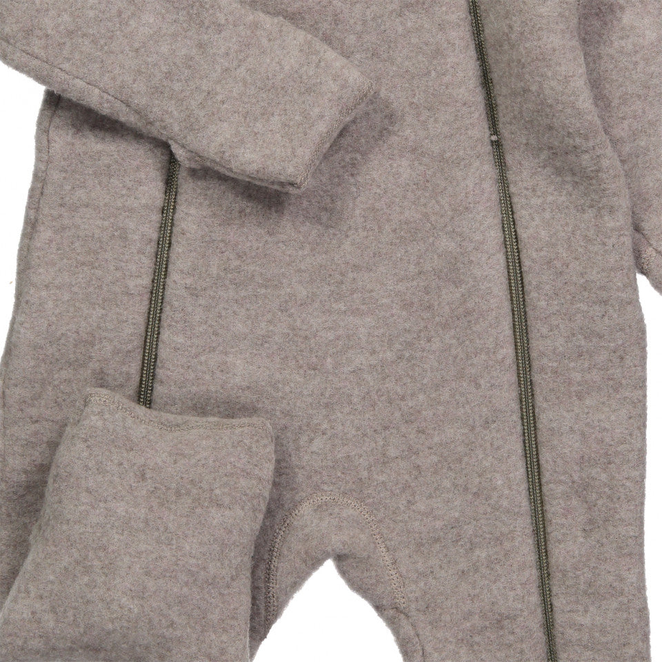 Joha - 100% wolfleece Jumpsuit Overall met ritsen - Sesame