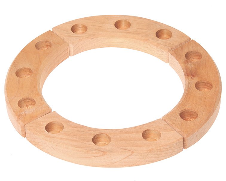 Grimm's - Houten Verjaardagsring Jaarring 12 gaten - 22cm